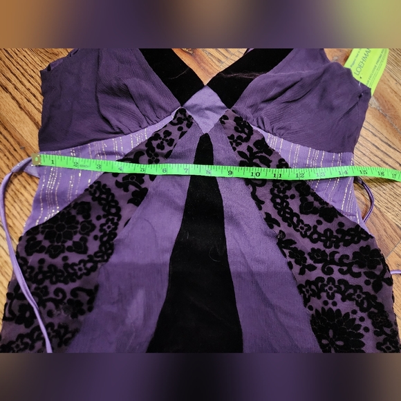 Alice & Trixie Purple silk & velvet top NWT - Picture 9 of 11